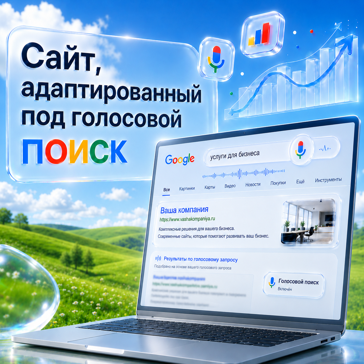 Сайт, адаптированный под голосовой поиск