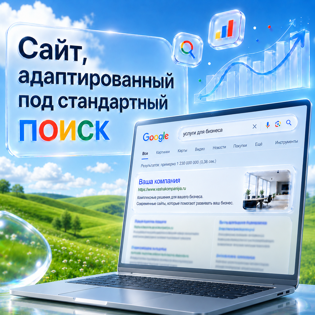 Сайт, адаптированный под стандартный поиск